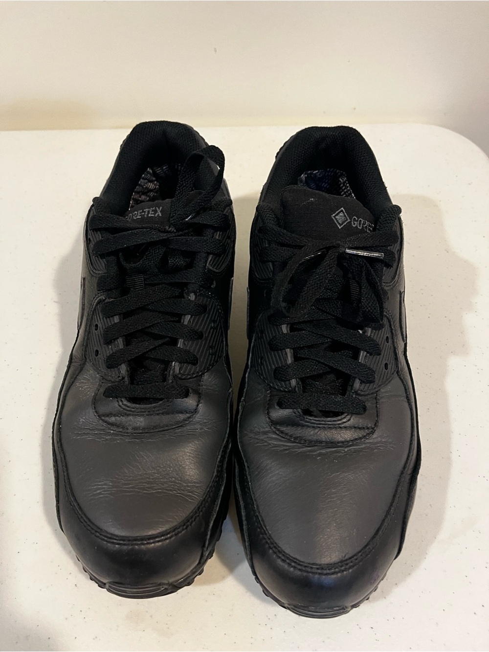Nike Air Max 90  Men's Black Gore-Tex Athletic Shoes